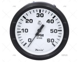 TACHOMETER UT 6000RPM WHITE