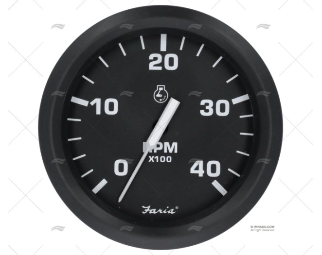 TACHOMETER DIESEL BLACK  w FARIA