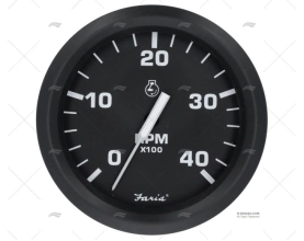 TACHOMETER DIESEL BLACK  w FARIA