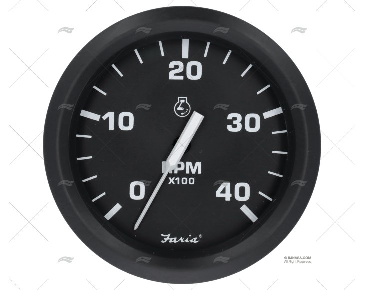 TACHOMETER DIESEL BLACK  w FARIA