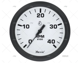 TACHOMETER DIESEL WHITE W