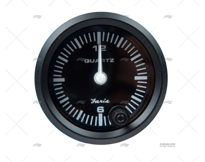 ANALOGIC CLOCK UT 12V BLACK FARIA