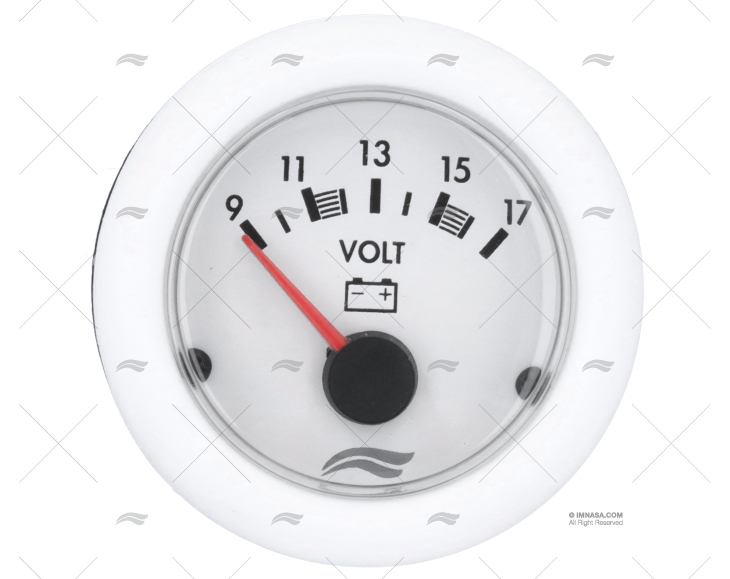 VOLTMETER IMB  12V WHITE IMNASA