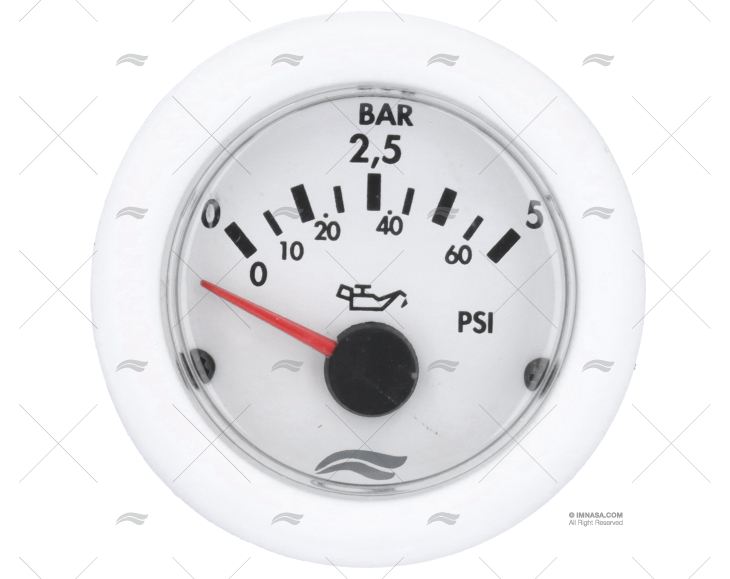 PRESSURE GAUGE IMB   5BAR 12V WHITE IMNASA