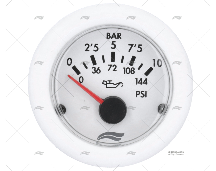 PRESSURE GAUGE IMB  10BAR 12V WHITE IMNASA