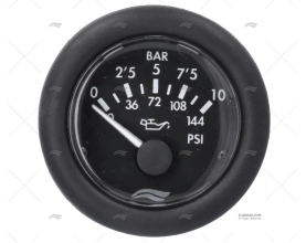 PRESSURE GAUGE 10 BAR 12V BLACK