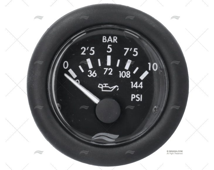 PRESSURE GAUGE 10 BAR 12V BLACK IMNASA