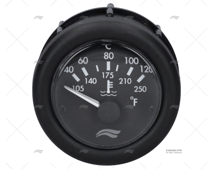 TEMPERATURE GAUGE IMN 120?C 12V BLACK