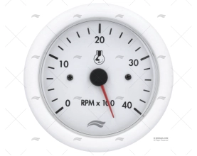 TACHOMETER IMB 4000RPM 12V WHITE IMNASA