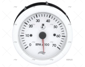 TACHOMETER IMB 7000RPM 12V WHITE IMNASA