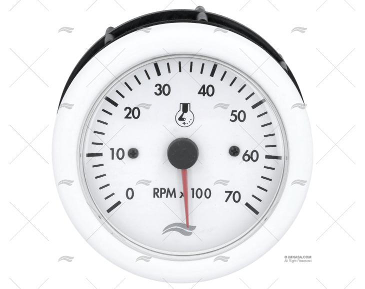 TACHOMETER IMB 7000RPM 12V WHITE IMNASA