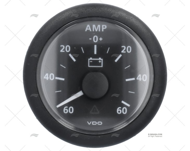 AMMETER VLN 12/24V  60A 52mm VDO