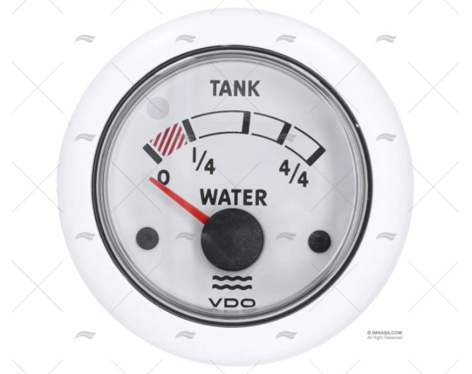 FRESH WATER GUAGE OLW WITH INDICATOR 12V VDO