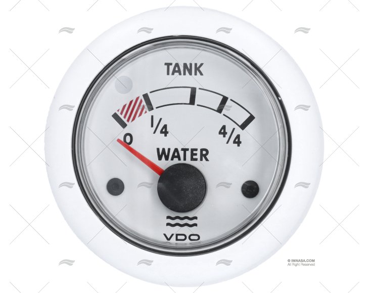 FRESH WATER GUAGE OLW WITH INDICATOR 12V VDO