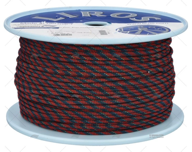 CORDAGE REGATTA 2000 04mm BLEU/ROUGE 250 LIROS