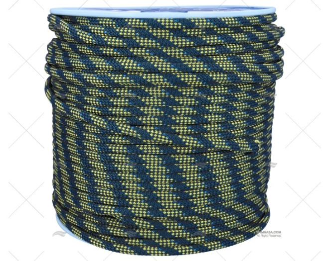 ROPE REGATTA 2000 10mm BLUE/YELLOW 200M LIROS