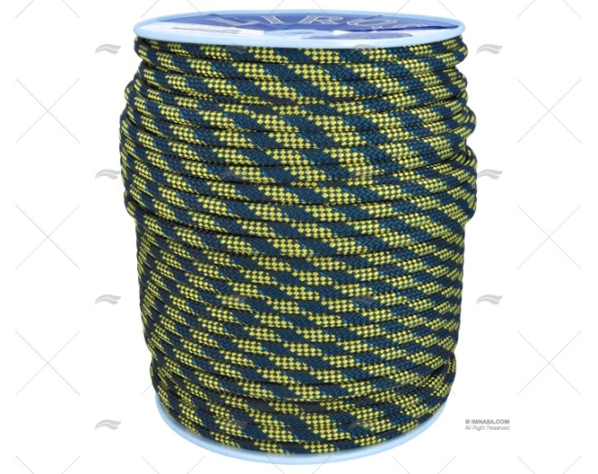 CORDAGE REGATTA 2000 12MM BLEU/JAUNE 200 LIROS