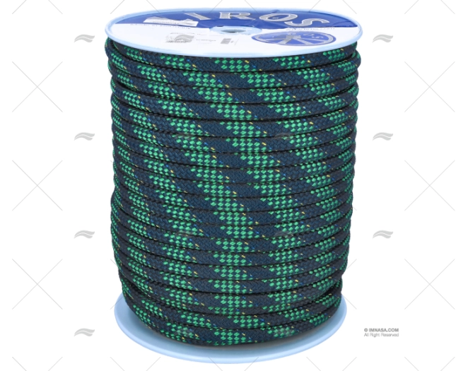 CORDAGE REGATTA 2000 16MM BLEU/VERT 100M LIROS