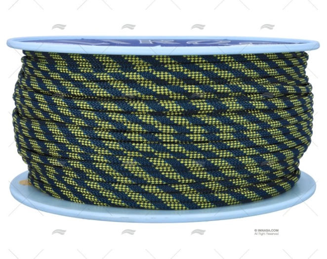 CORDAGE REGATTA 2000 06MM BLEU/JAUNE 200 LIROS