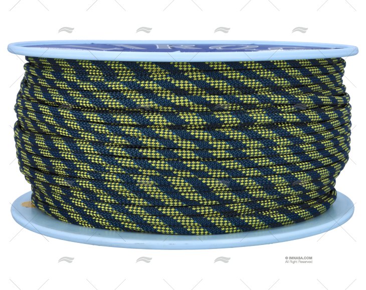 CORDAGE REGATTA 2000 06MM BLEU/JAUNE 200 LIROS