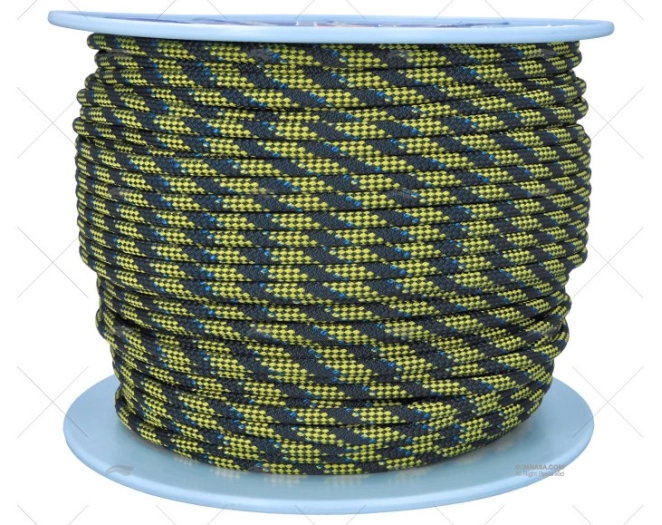 CORDAGE REGATTA 2000 08MM BLEU/JAUNE 200 LIROS