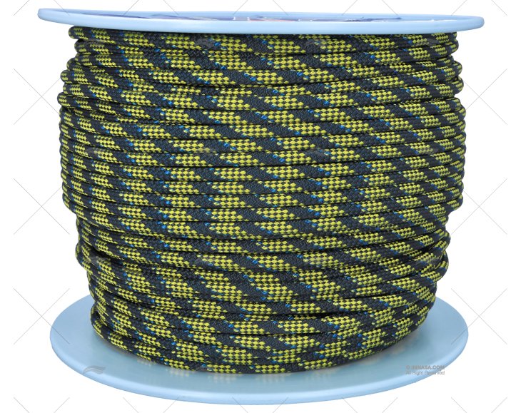 CORDAGE REGATTA 2000 08MM BLEU/JAUNE 200 LIROS