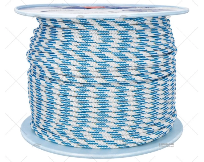 CORDAGE DYNAMIC PLUS 08mm BLANC/BLEU 200 LIROS