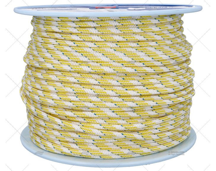 CABO DYNAMIC PLUS 08mm BRANCO / AMARELO. LIROS