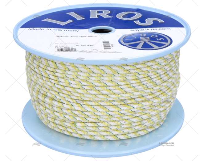 CABO HERCULES  04mm BRANCO / AMARELO. 25 LIROS