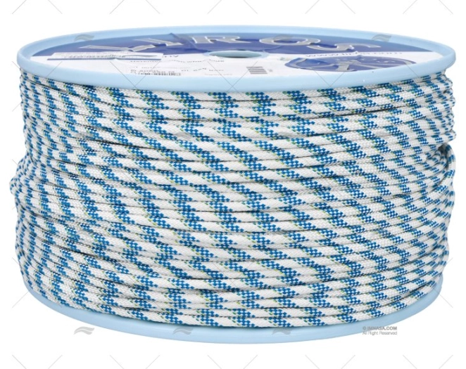 CORDAGE HERCULES 05mm BLANC/BLEU 250m LIROS