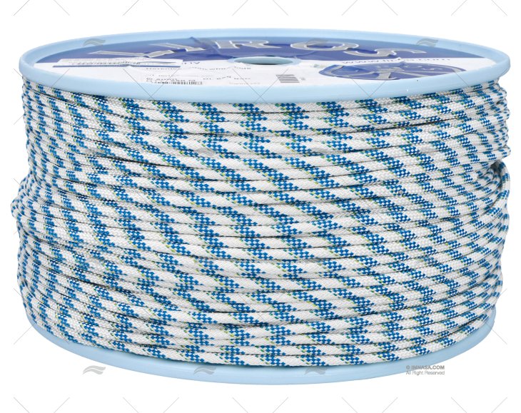 CORDAGE HERCULES 05mm BLANC/BLEU 250m LIROS