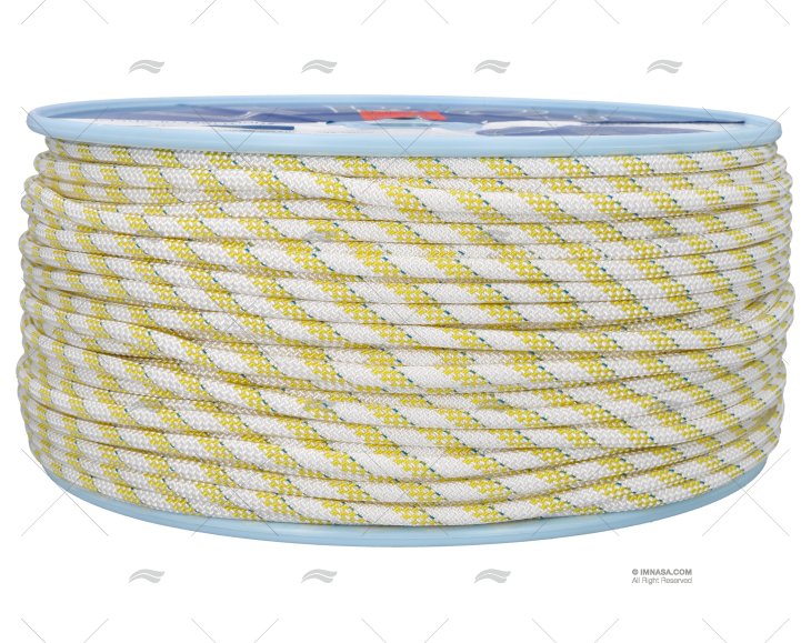 CORDAGE HERCULES 06mm BLANC/JAUNE200m LIROS