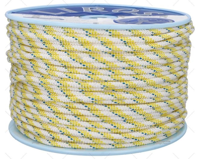 CORDAGE HERCULES 08mm BLANC/JAUNE 200m LIROS