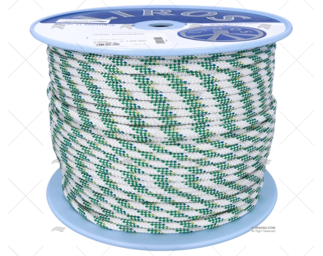 ROPE HERCULES 08mm WHITE/GREEN 200m LIROS