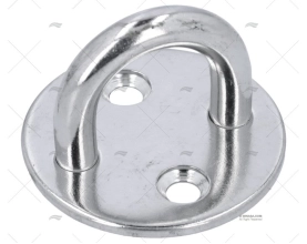 PLATINE RONDE INOX 8mm AVEC OEIL