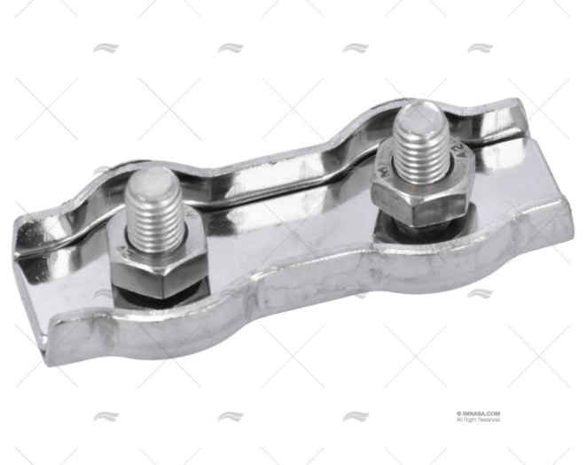 CABLE CLAMP S.S. DOUBLE PLANE 10mm