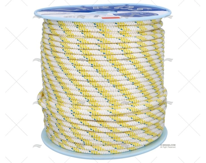 CORDAGE HERCULES 10mm BLANC/JAUNE 200m LIROS