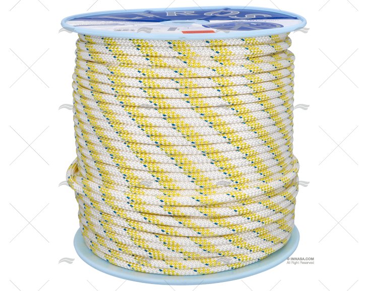 CORDAGE HERCULES 10mm BLANC/JAUNE 200m LIROS