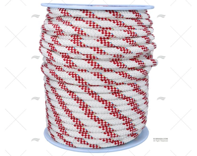 ROPE HERCULES 16mm WHITE/RED 100m LIROS