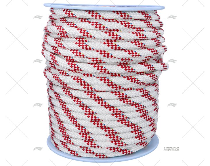 ROPE HERCULES 16mm WHITE/RED 100m LIROS