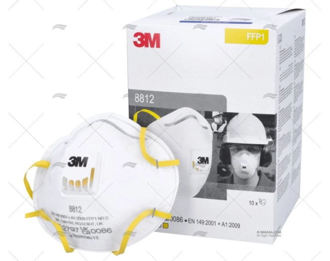 MASK WITH VALVE 8812 10 UNITS 3M