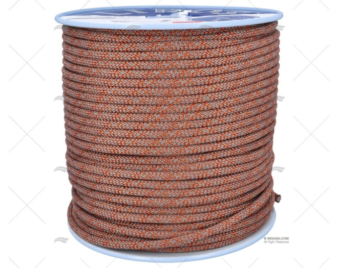 CORDAGE HERCULES VIS. 10 GRIS/ORANGE 200 LIROS