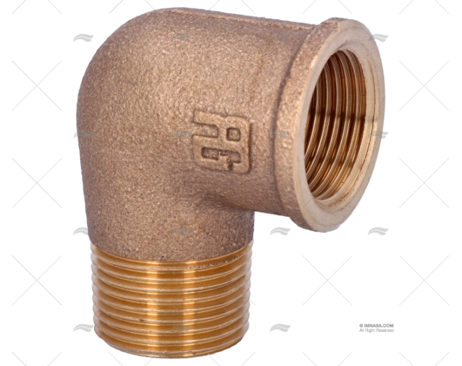 BRONZE ELBOW JOINT M-H 90º 3/4'' GUIDI