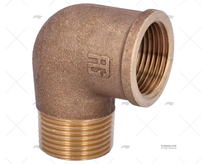 BRONZE ELBOW JOINT M-H 90º 1'' GUIDI