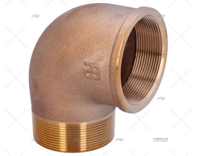 BRONZE ELBOW JOINT M-H 90º 2 1/2'' GUIDI