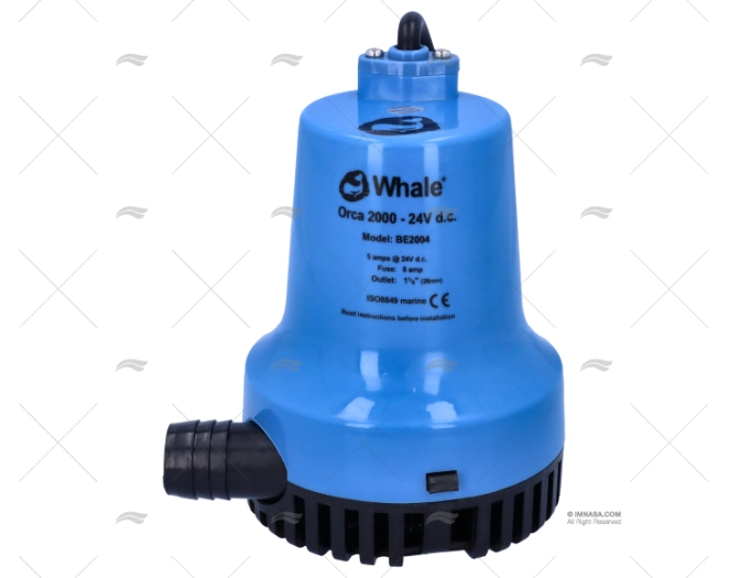 BOMBA DE DRENAGEM 24V 126 L/m 2000GPH WHALE