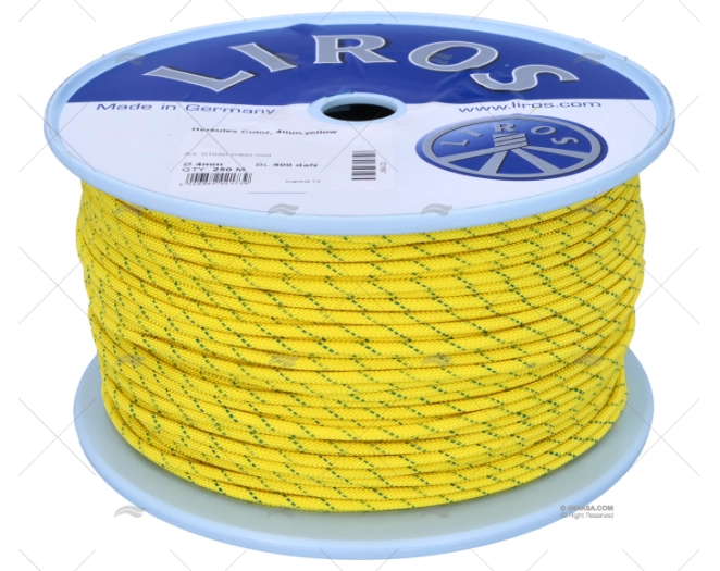 CORDAGE HERCULES 04mm JAUNE 250m LIROS