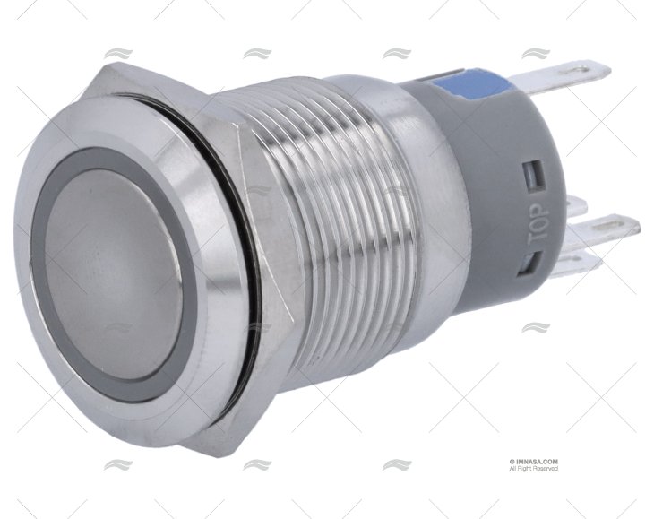 INTERRUPTOR MOMENTANEO 24V COM LED VERME