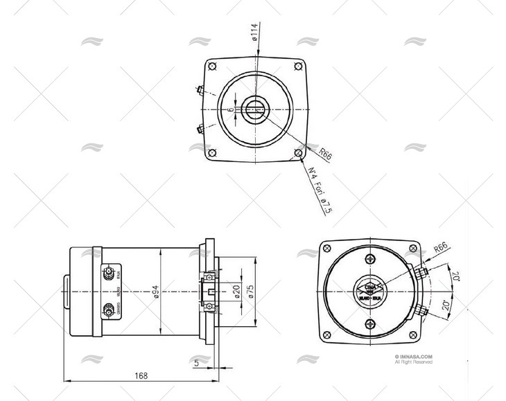 MOTOR 24V  700W MOLINETE PROJECT X2 CIMA 1915