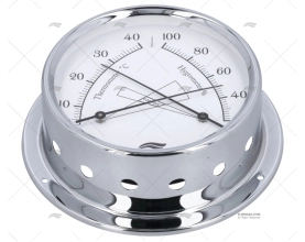 THERMO-HYGROMETER CHROMED 120mm BARIGO